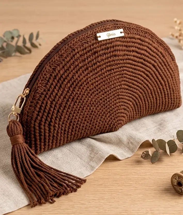 Bolso abanico producto artesanal hecho a mano
