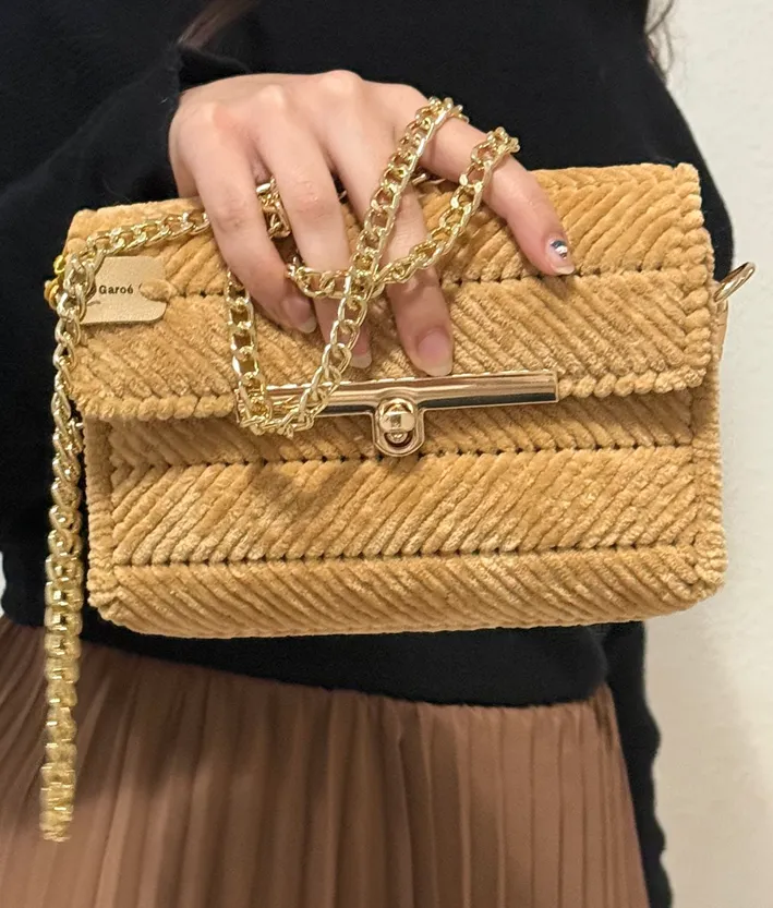 Bolso terciopelo hecho a mano